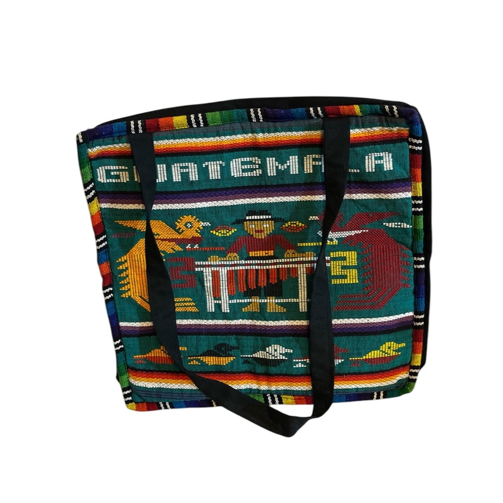 VINTAGE GUATEMALA NEEDLE POINT BOHO LIGHTWEIGHT PURSE/TOTE NWOT UNBRANDED